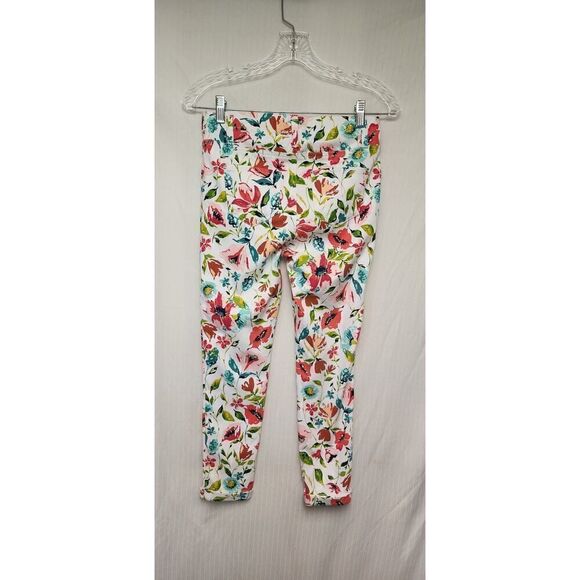 Time and Tru Jegging Capri Women's White Floral Small 4-6 - Picture 4 of 8